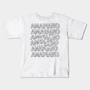 Amapiano Swirl Vibes Black Kids T-Shirt